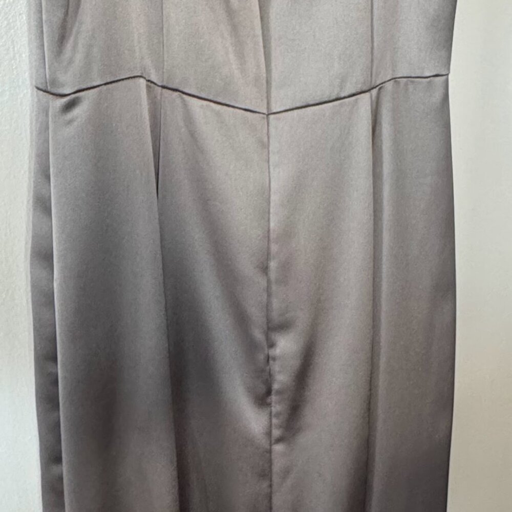 Amsale Tatia GB212S Bridesmaid Dress (Gunmetal - Fluid Satin) Size 6 - Picture 6 of 6